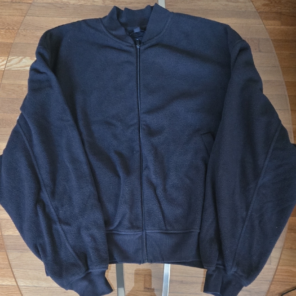 SKIMS FLEECE LOUNGE BOMBER JACKET L